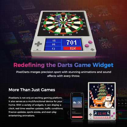 Pixeldarts Retro Electronic Throwing Game - with Pixel Display & Smart Scoring