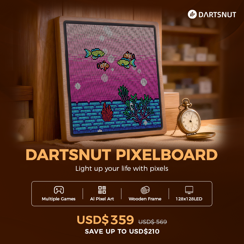 Pixelboard: 128x128 LED Display Frame with Multiple Built-in Games