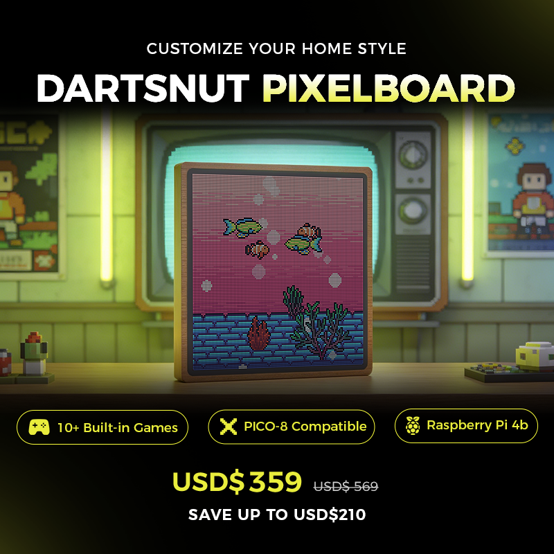 Pixelboard: 128x128 LED Display Frame with Multiple Built-in Games