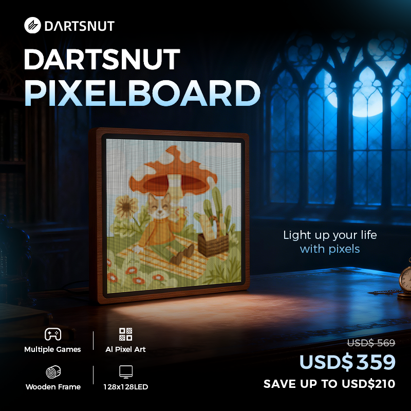 Pixelboard: 128x128 LED Display Frame with Multiple Built-in Games