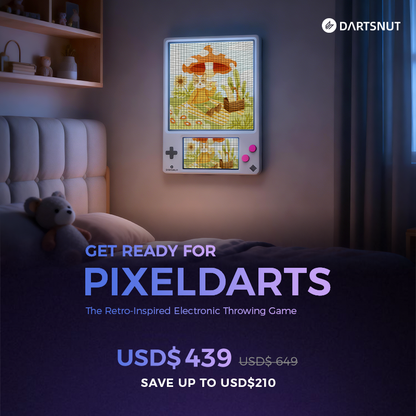 Pixeldarts Retro Electronic Throwing Game - with Pixel Display & Smart Scoring