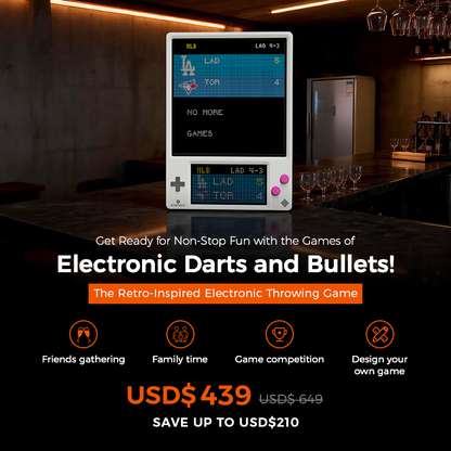 Pixeldarts Retro Electronic Throwing Game - with Pixel Display & Smart Scoring