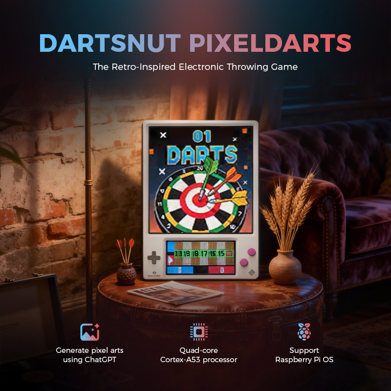 Pixeldarts Retro Electronic Throwing Game - with Pixel Display & Smart Scoring