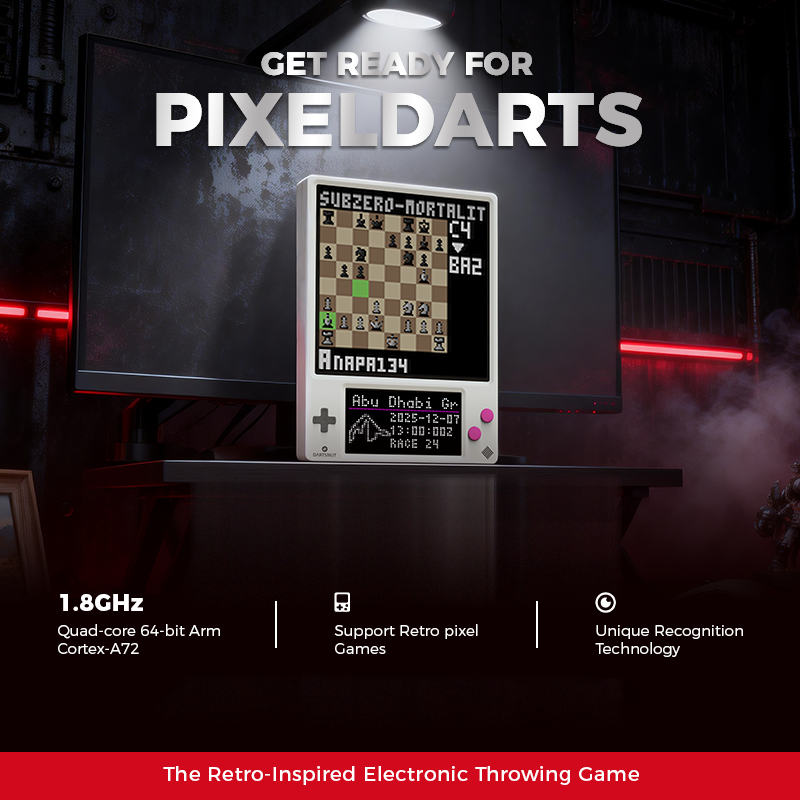 Pixeldarts Retro Electronic Throwing Game - with Pixel Display & Smart Scoring