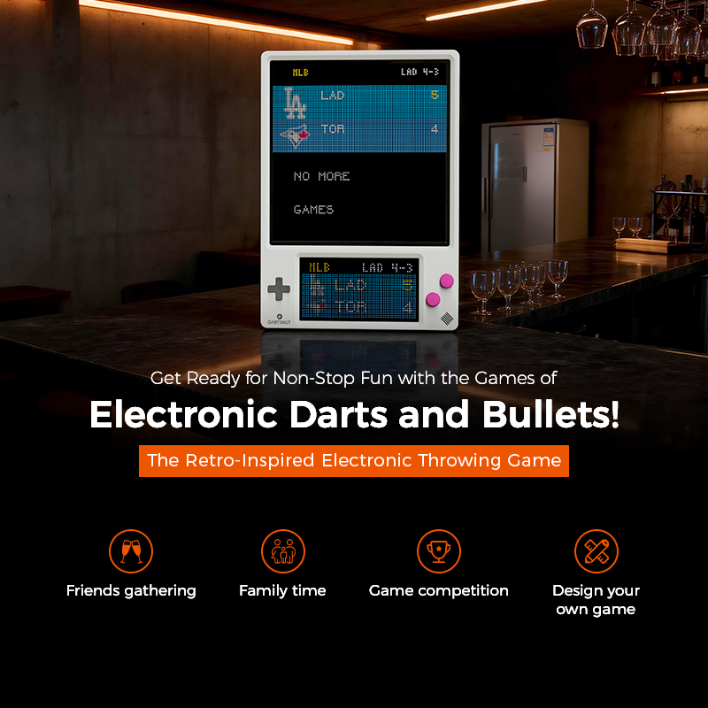 Pixeldarts Retro Electronic Throwing Game - with Pixel Display & Smart Scoring