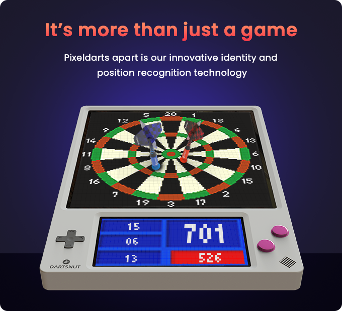 Pixeldarts Retro Electronic Throwing Game - with Pixel Display & Smart Scoring